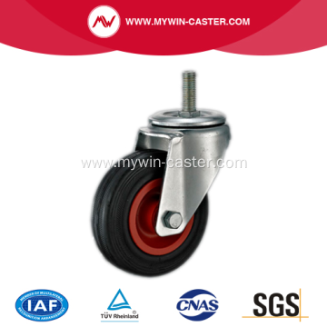 8'' Threaded Stem Swivel Rubber PP Core Industrial Caster